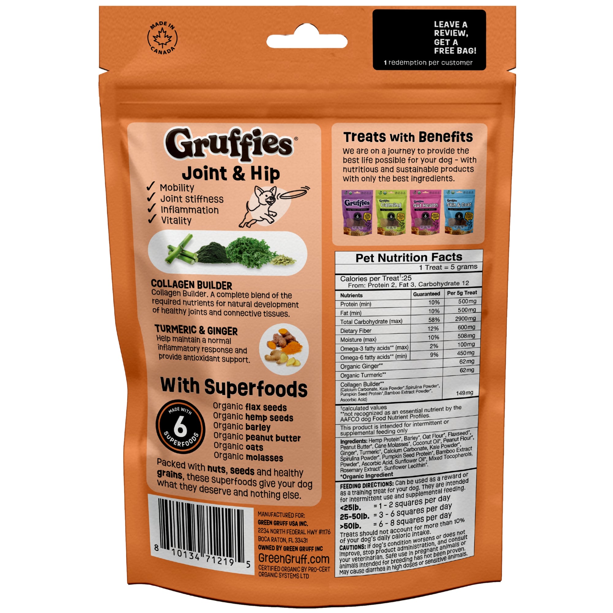 Gruffies Joint & Hip - Organic Dog Treats