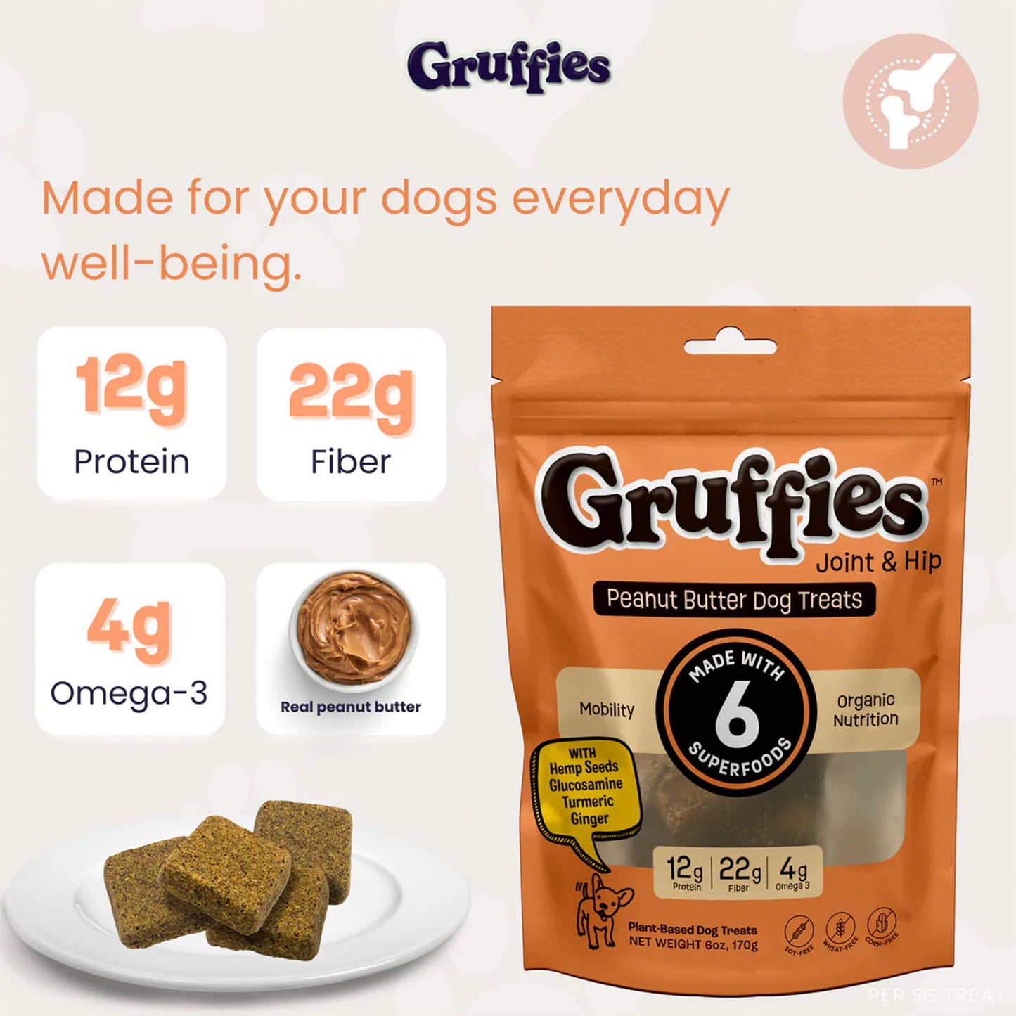 Gruffies Joint & Hip - All-Natural Dog Treats