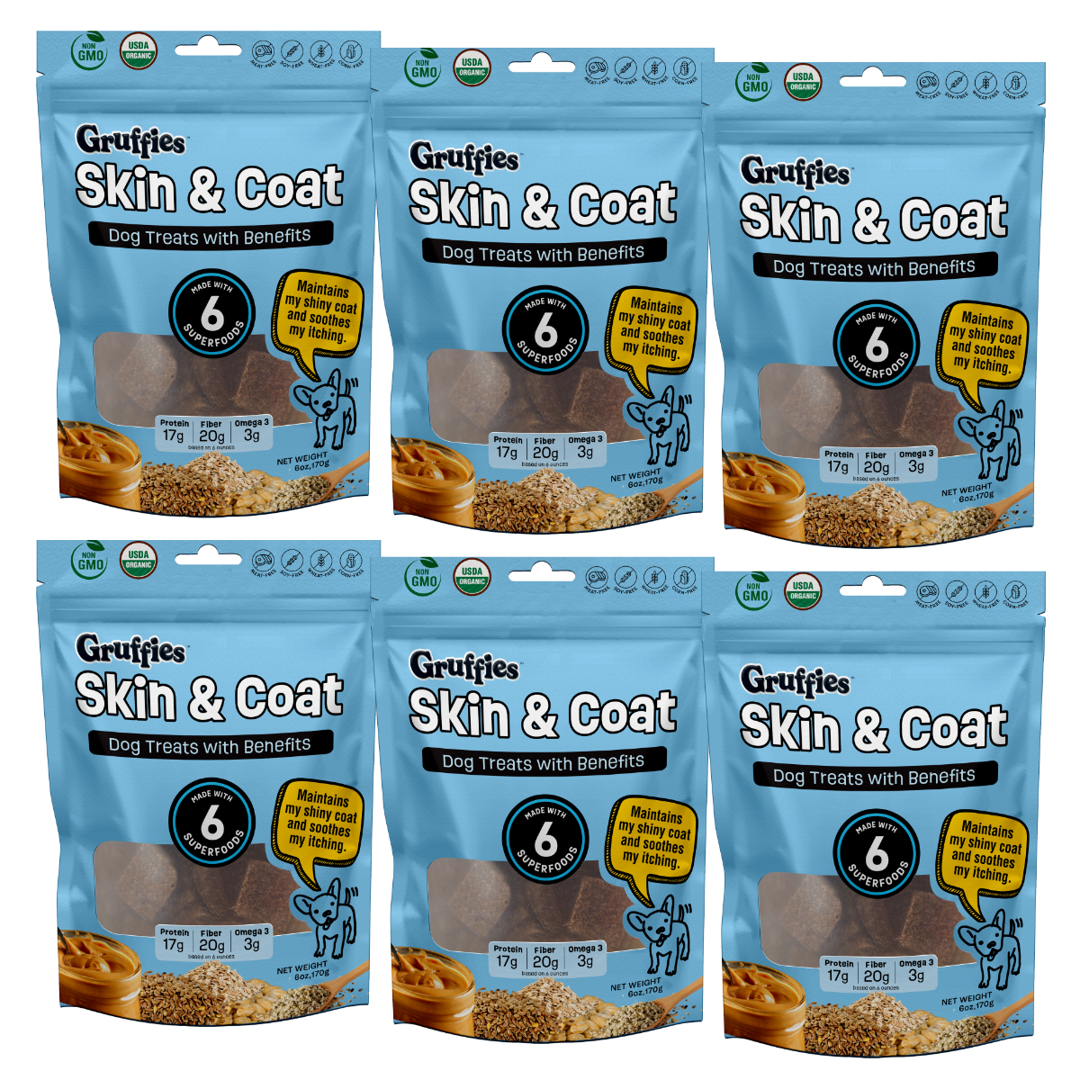 Gruffies Skin & Coat - Organic Dog Treats